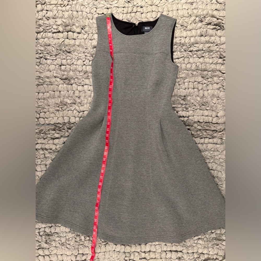 Anthropologie Maeve Gray Sleeveless Mini Tulip Style Dress - Picture 8 of 9